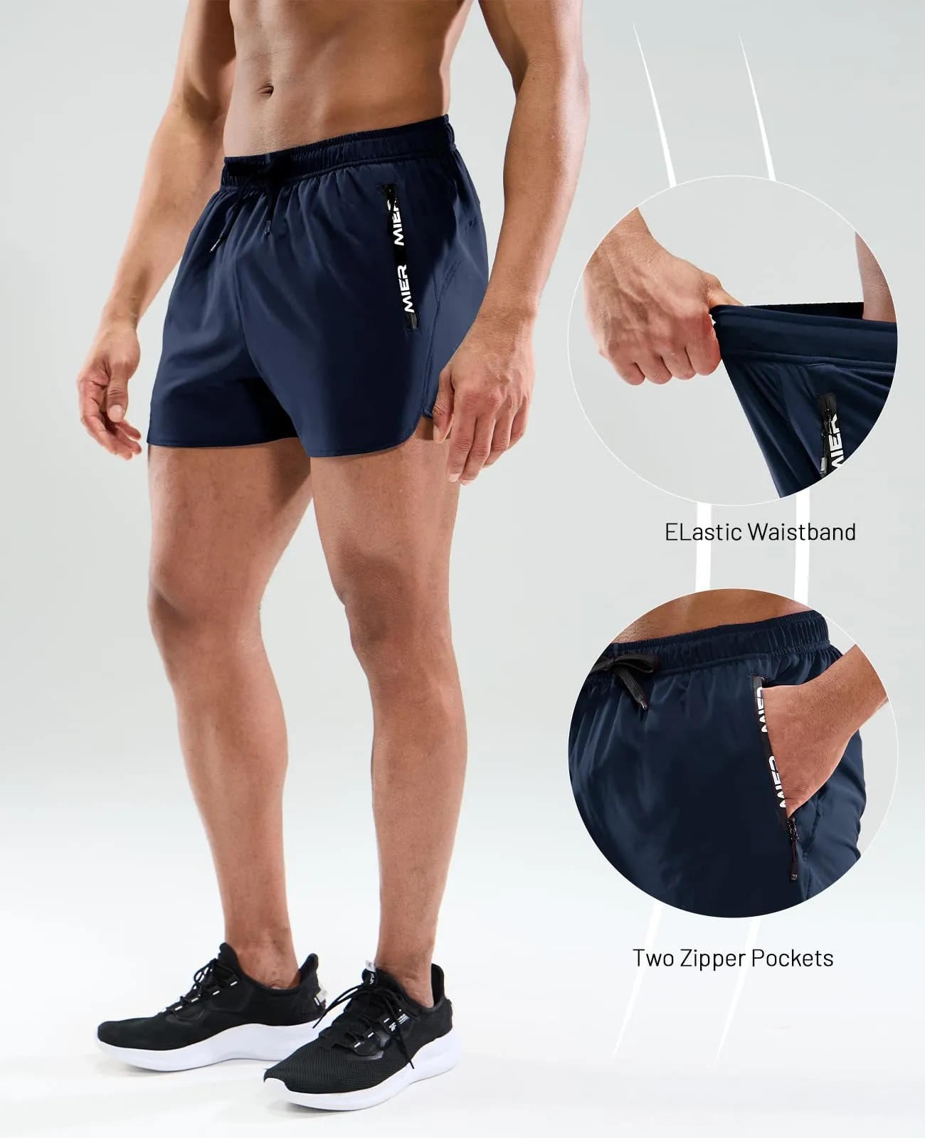 Men's PaceLite Logo Shorts W/Brief 3"