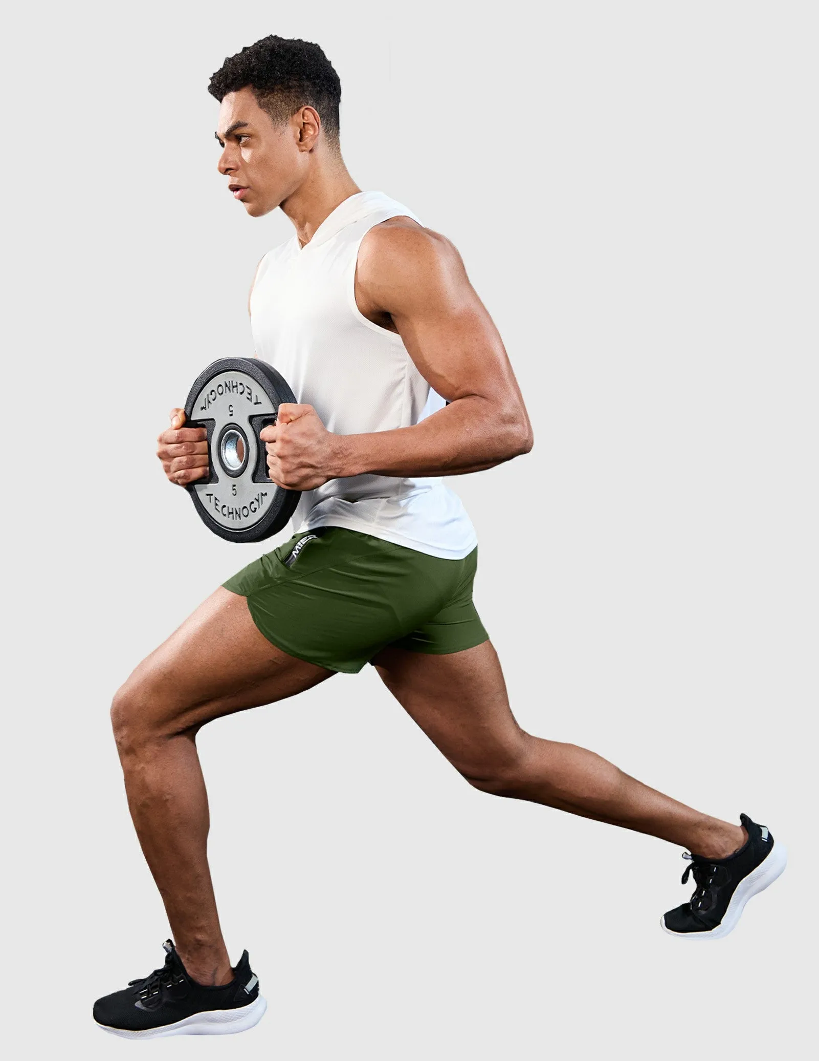 Men's PaceLite Logo Shorts W/Brief 3"