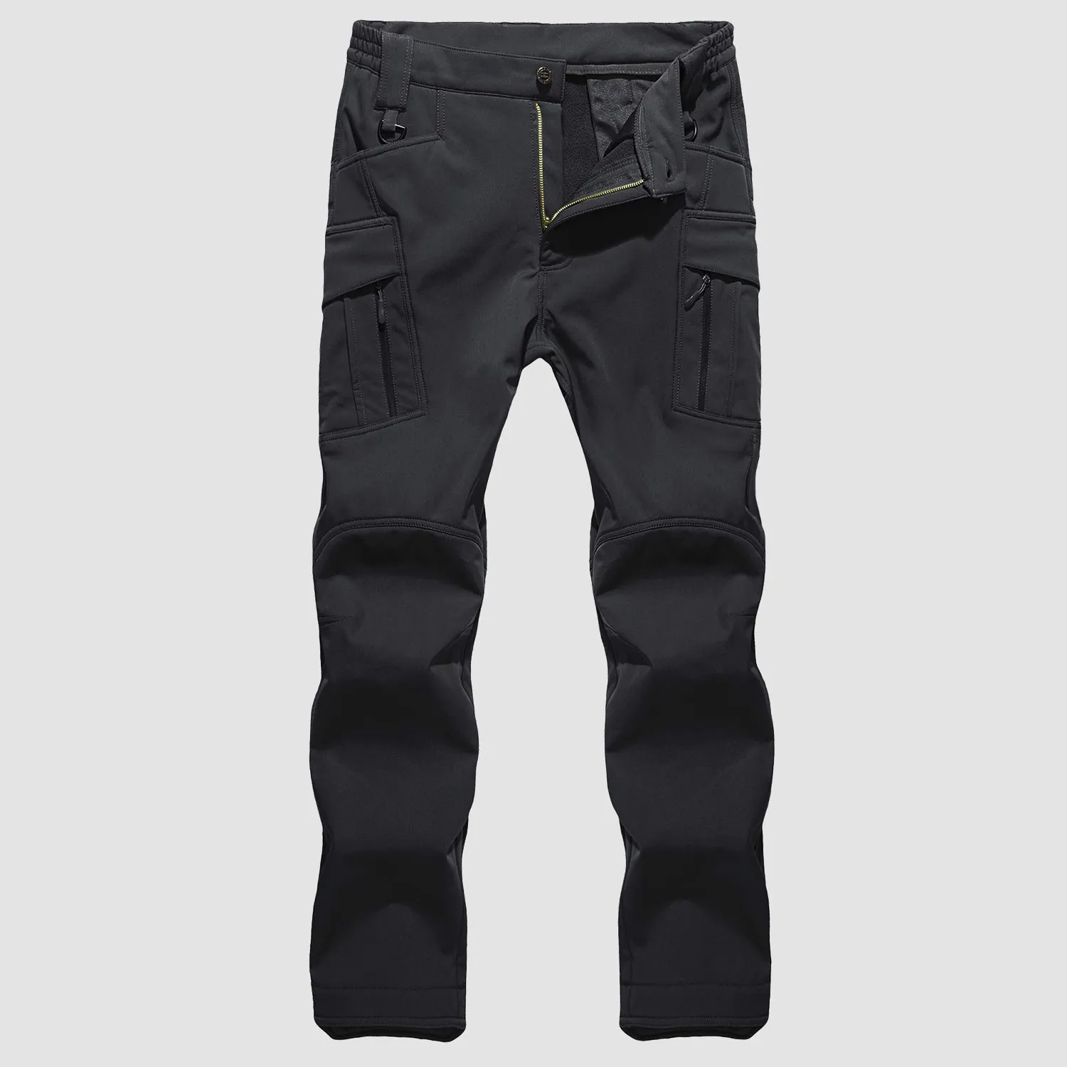 Men's Tactical Pants with 9 Pockets, Water Repellent, Warm Fleece Lined, Winter Snow Ski Pants