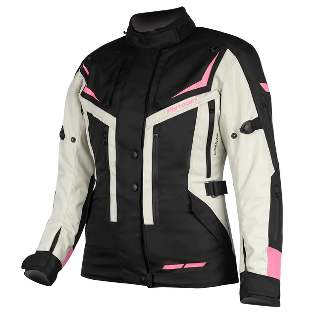 MOTODRY RALLYE 2 ADVENTURE BLACK/GREY/MAGENTA TEXTILE WOMENS JACKET