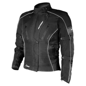 MOTODRY SIENA BLACK/WHITE TEXTILE WOMENS JACKET