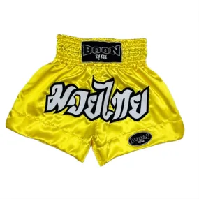 MT02Y Muay Thai Shorts YELLOW CLASSIC