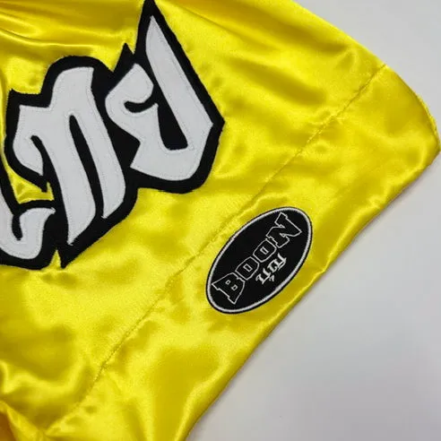 MT02Y Muay Thai Shorts YELLOW CLASSIC