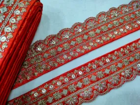Orange Embellished Trim