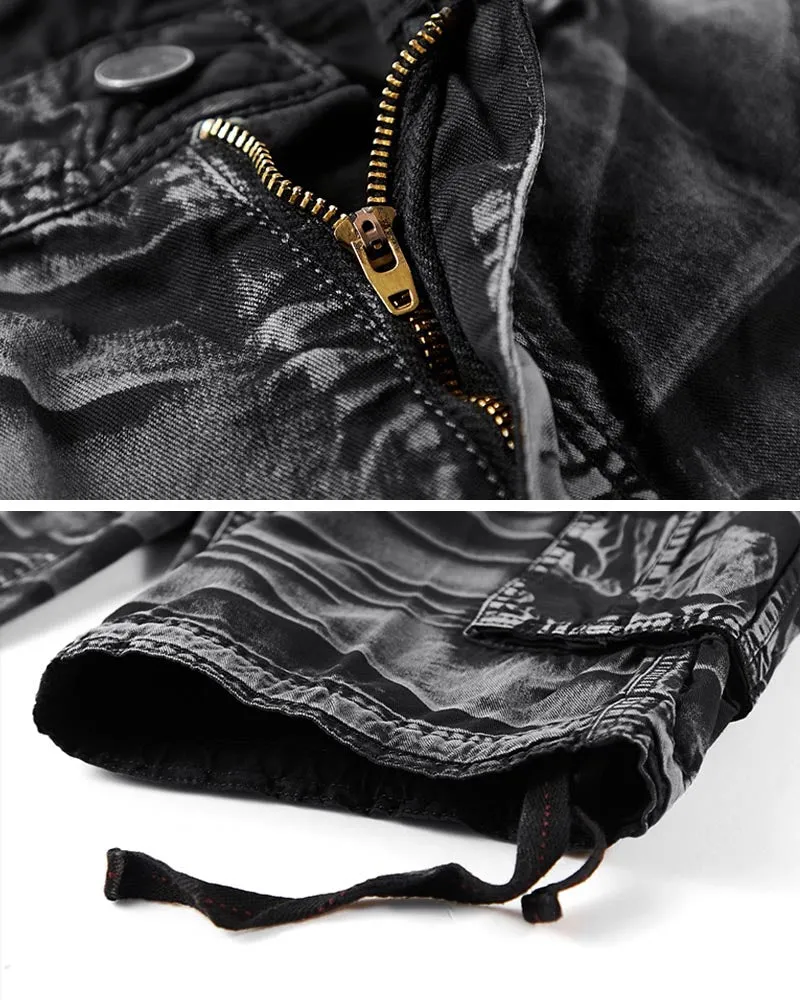 Outdoor Long Camo Cargo Shorts