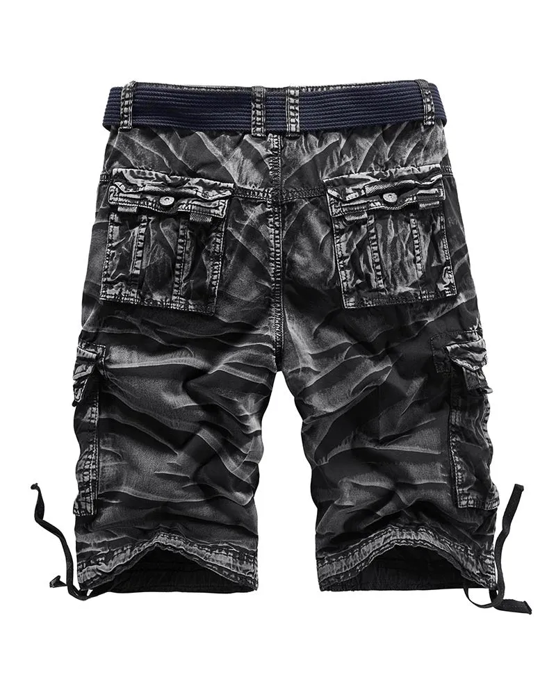 Outdoor Long Camo Cargo Shorts