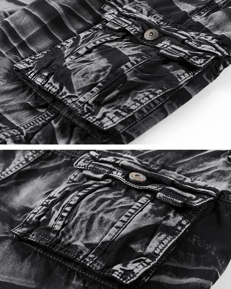 Outdoor Long Camo Cargo Shorts
