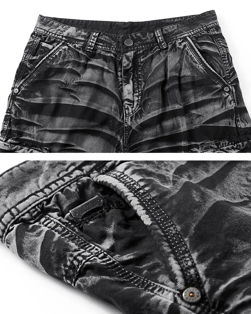 Outdoor Long Camo Cargo Shorts