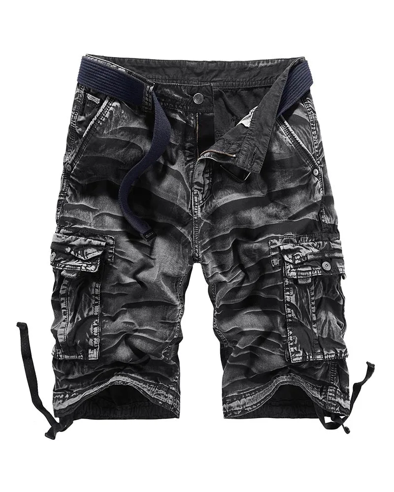 Outdoor Long Camo Cargo Shorts