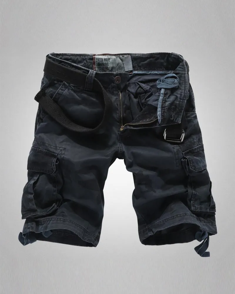 Outdoor Multi-Pocket Camo Cargo Shorts