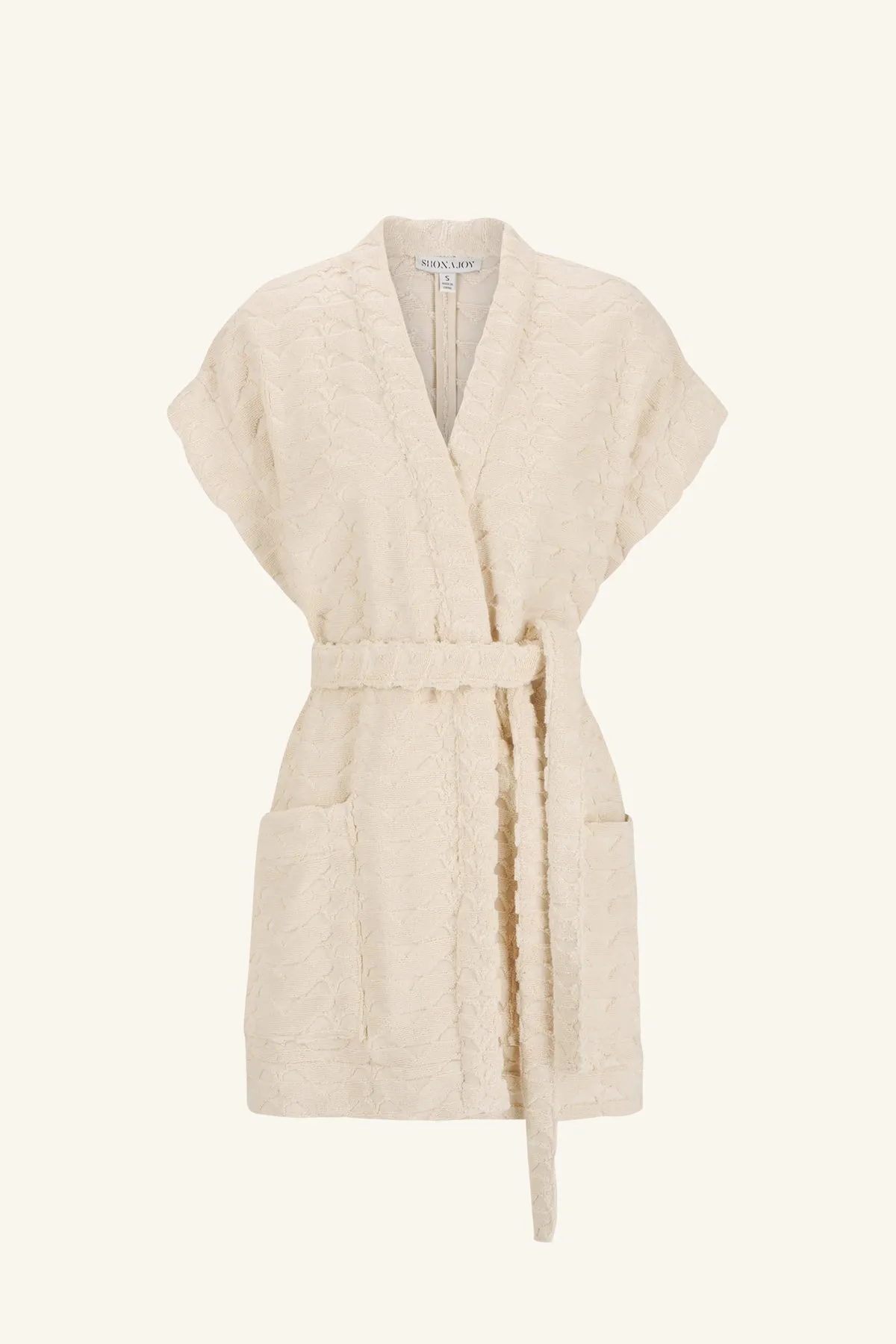 PAULINE SLEEVELESS ROBE - BONE