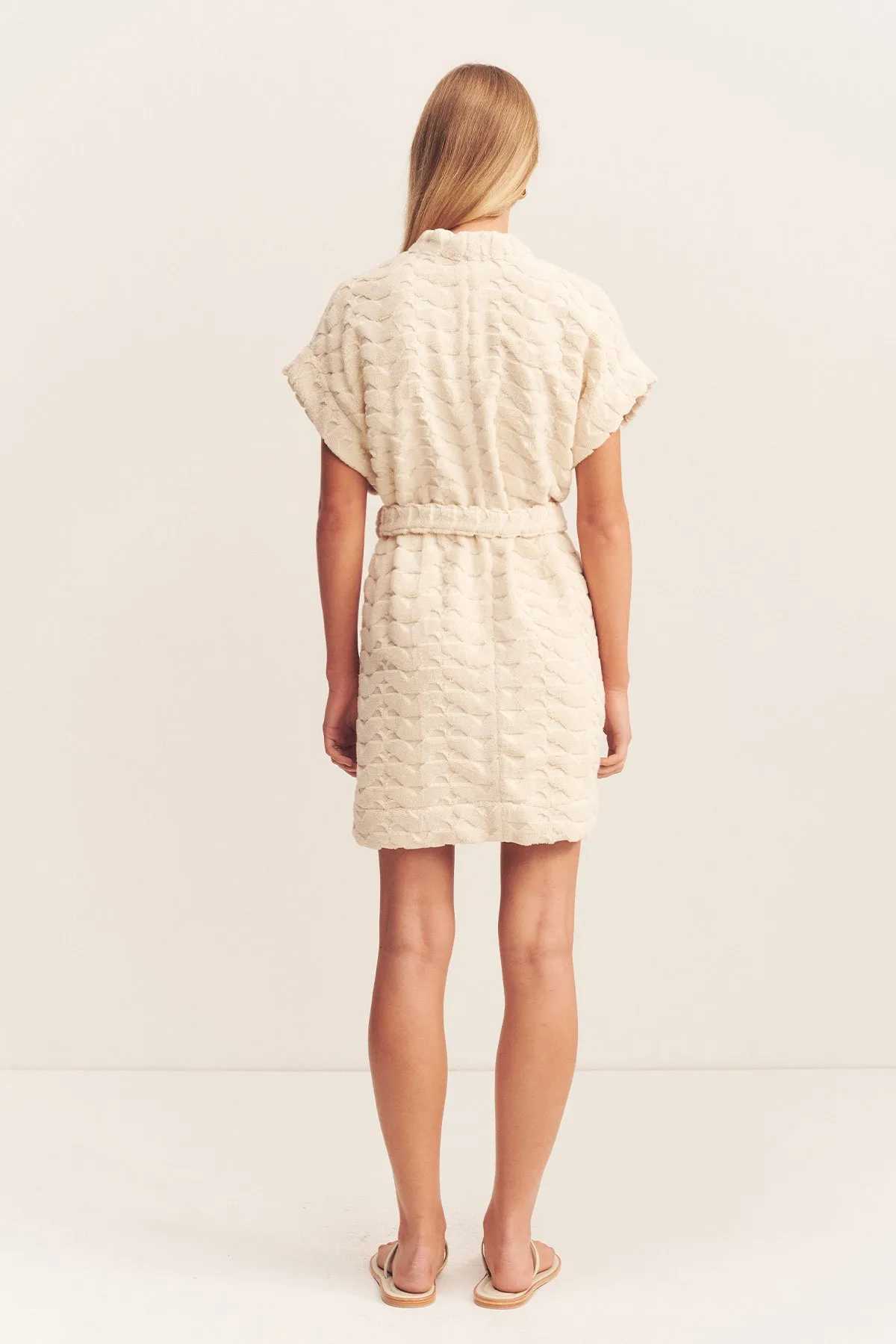 PAULINE SLEEVELESS ROBE - BONE
