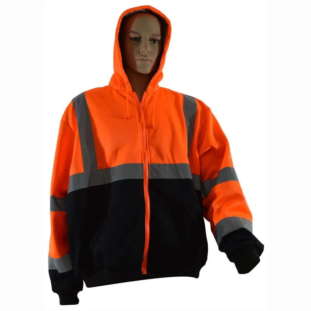 Petra Roc OBHSW-C3 Class 3 Thermal Two Tone Hooded Zip-Up Sweatshirt