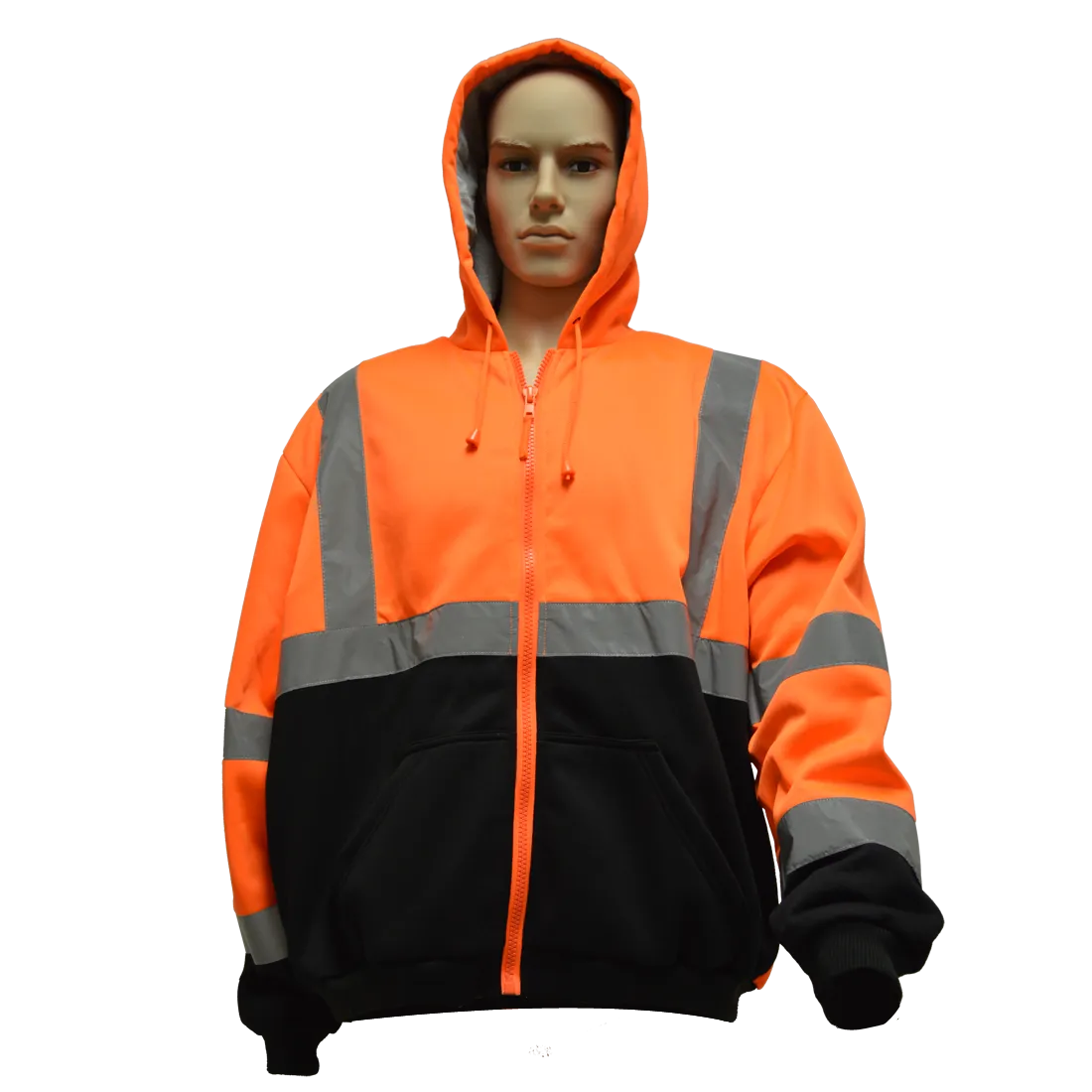 Petra Roc OBHSW-C3 Class 3 Thermal Two Tone Hooded Zip-Up Sweatshirt