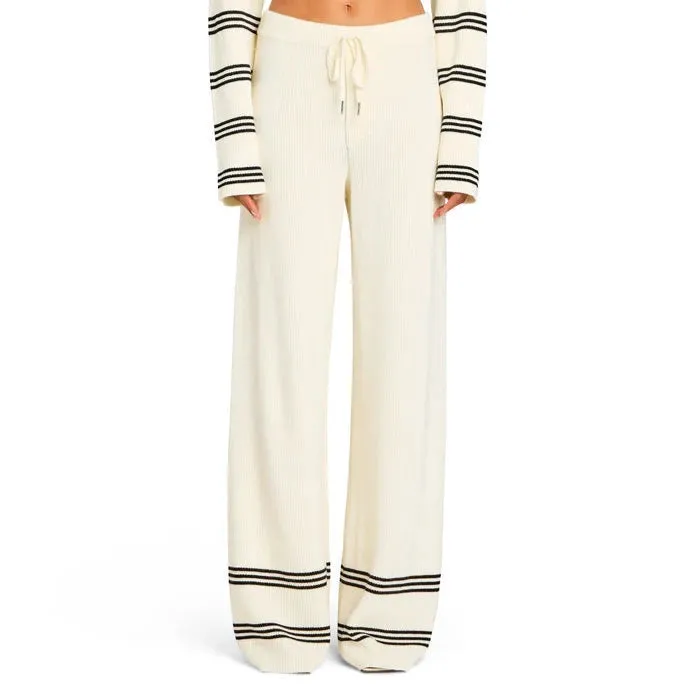 Poe Knit Pants | Eggshell   Black