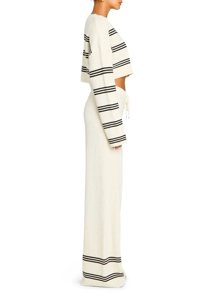 Poe Knit Pants | Eggshell   Black