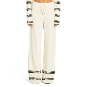 Poe Knit Pants | Eggshell   Black
