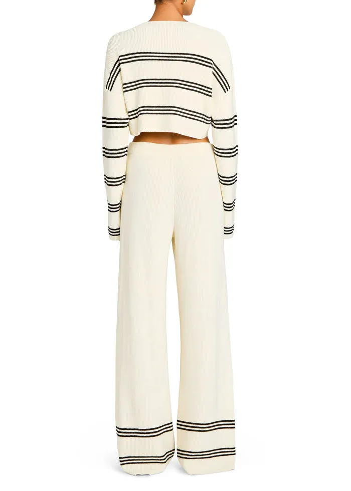 Poe Knit Pants | Eggshell   Black