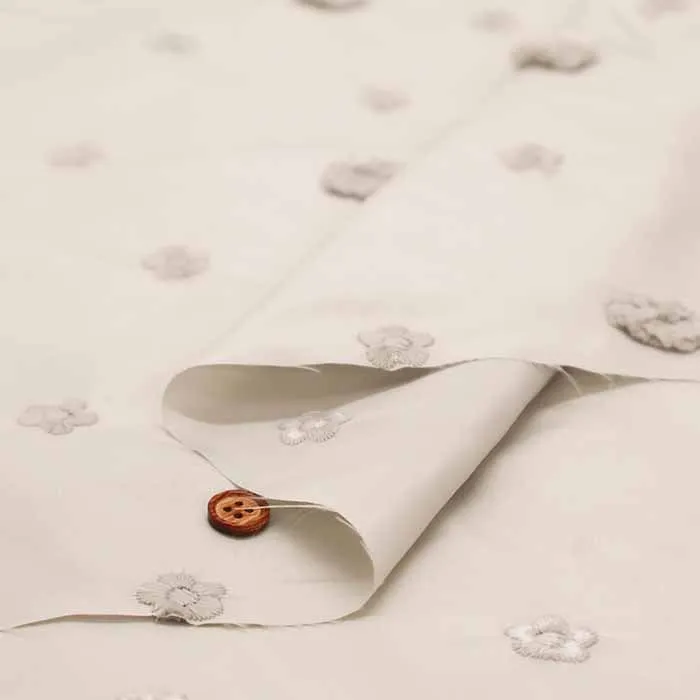 Polyester Fabric - Button Flower