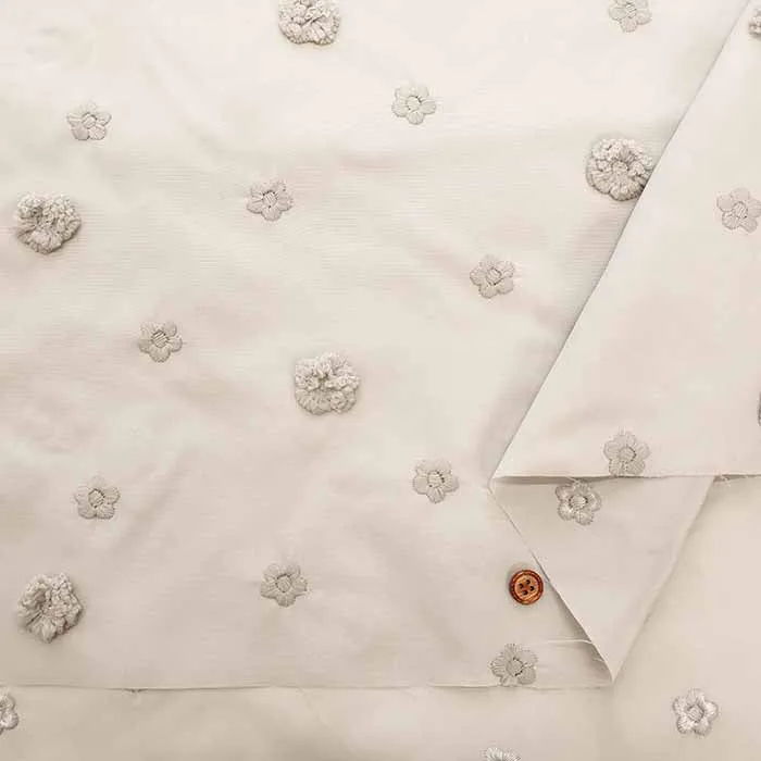 Polyester Fabric - Button Flower