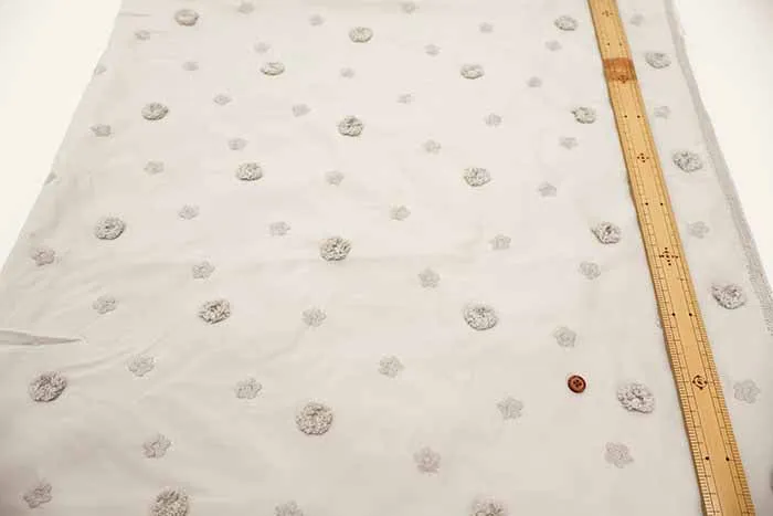 Polyester Fabric - Button Flower