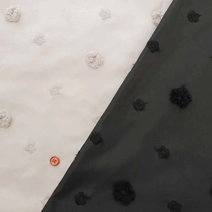 Polyester Fabric - Button Flower