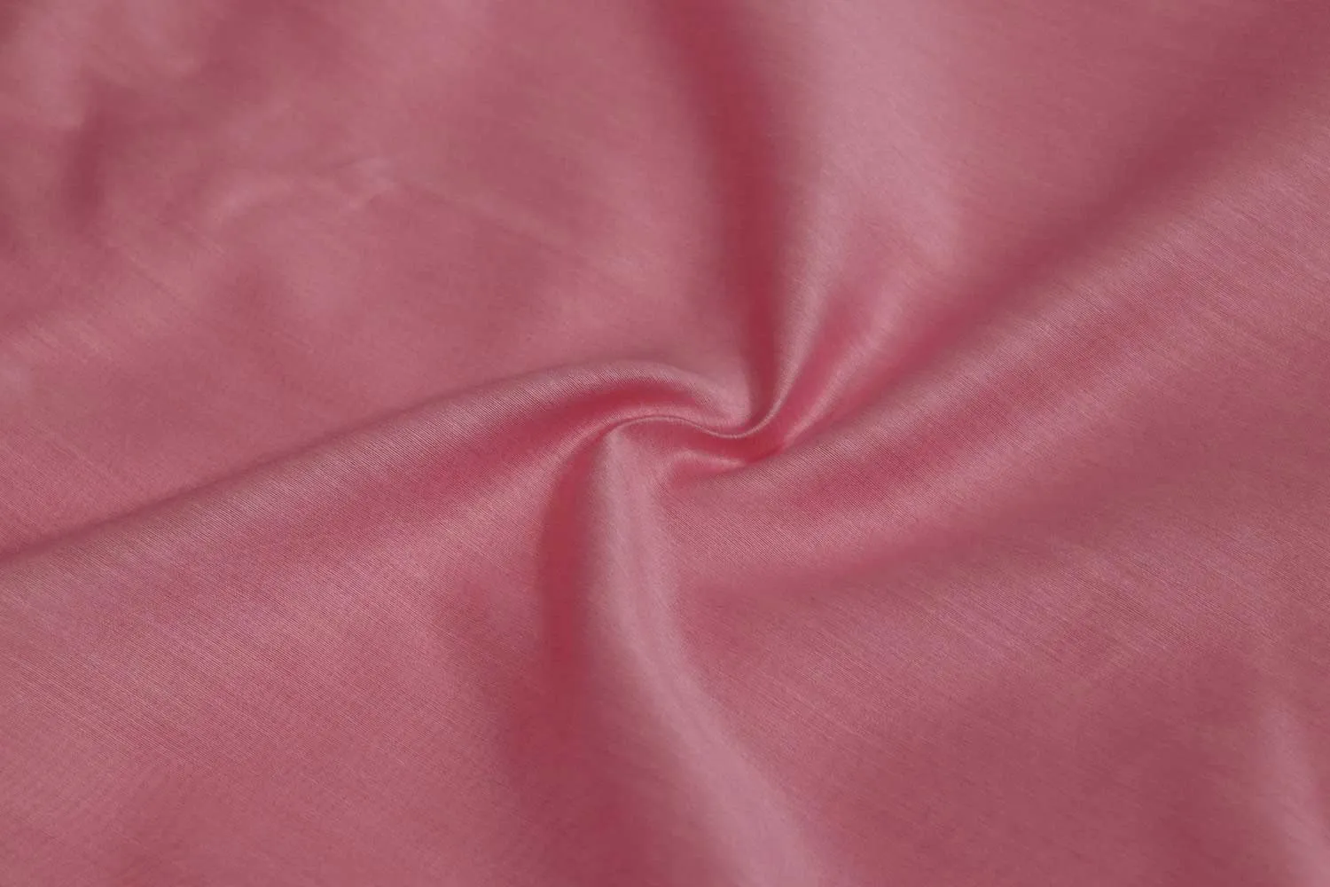 Precut of 1 Meter of Rose Pink Plain Chanderi Cotton Silk Fabric