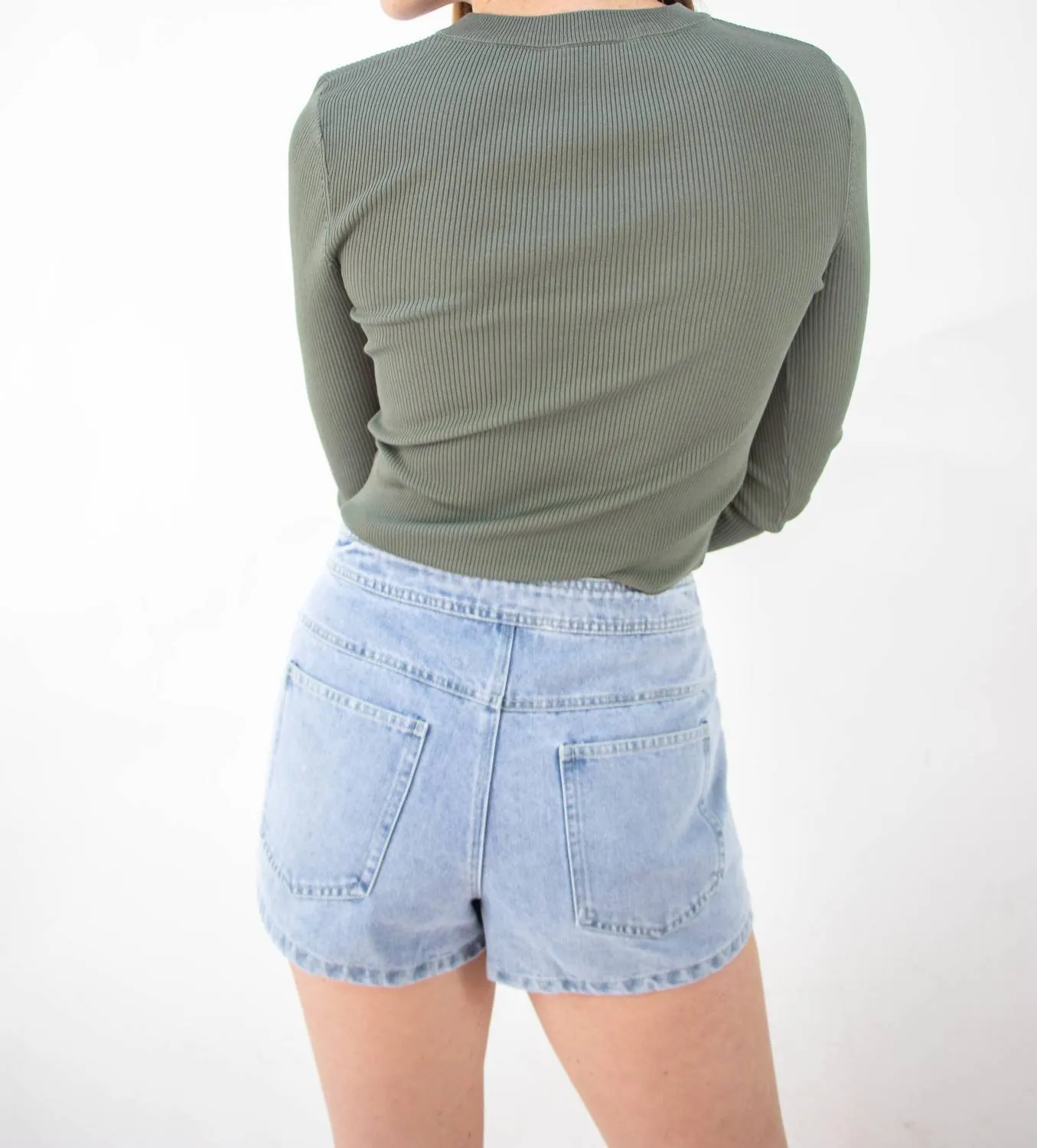 Press Pause Denim Skirt in Denim
