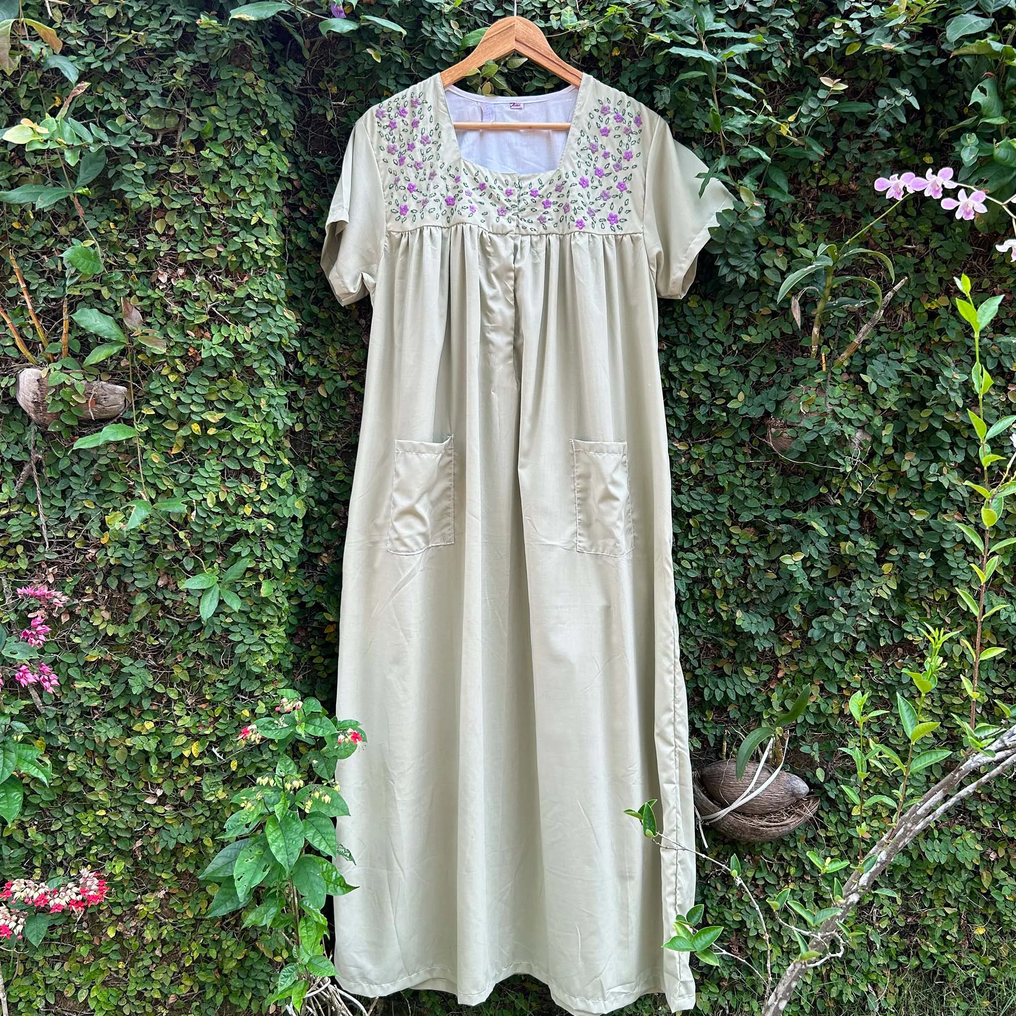 Pretty Floral Embroidered Nighty
