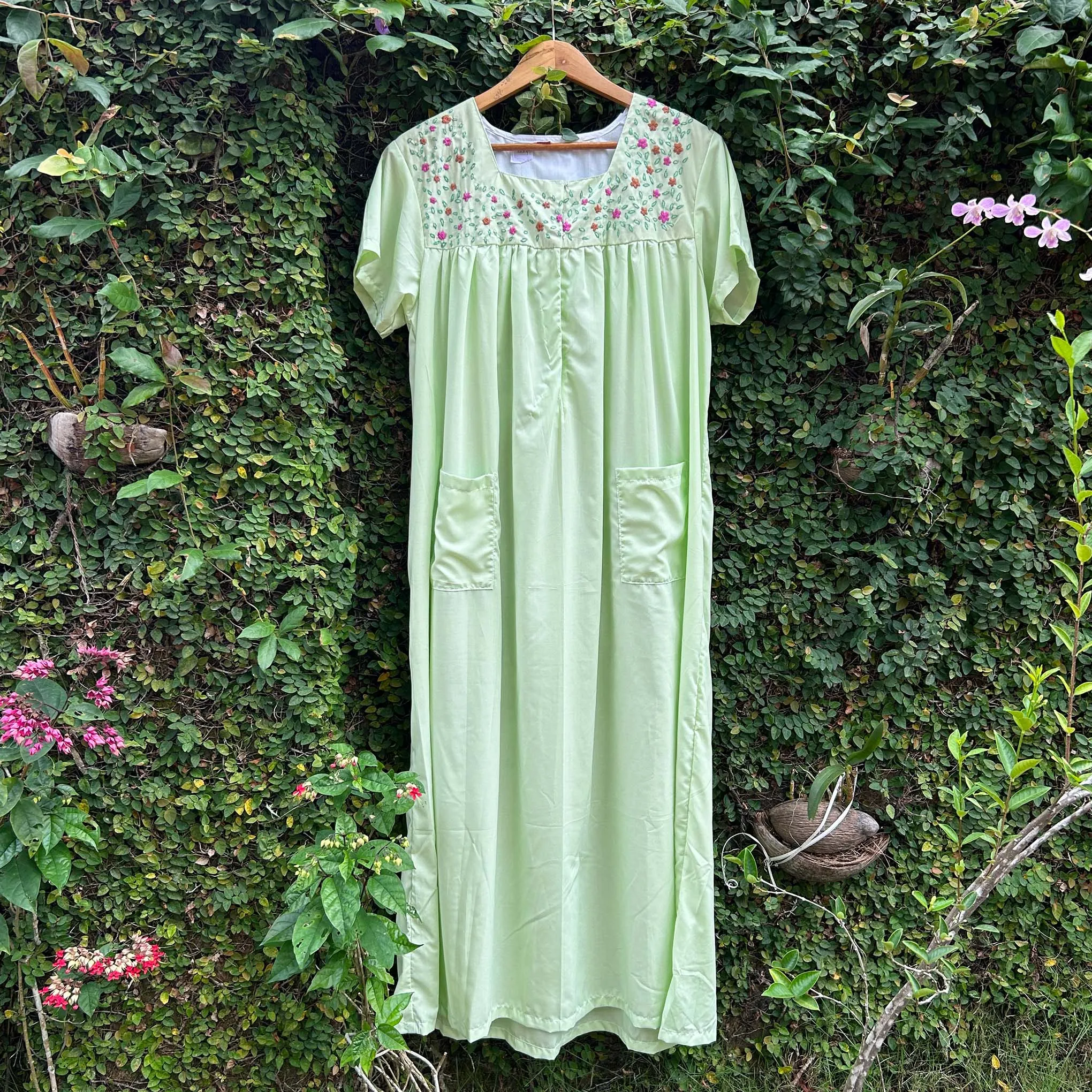 Pretty Floral Embroidered Nighty