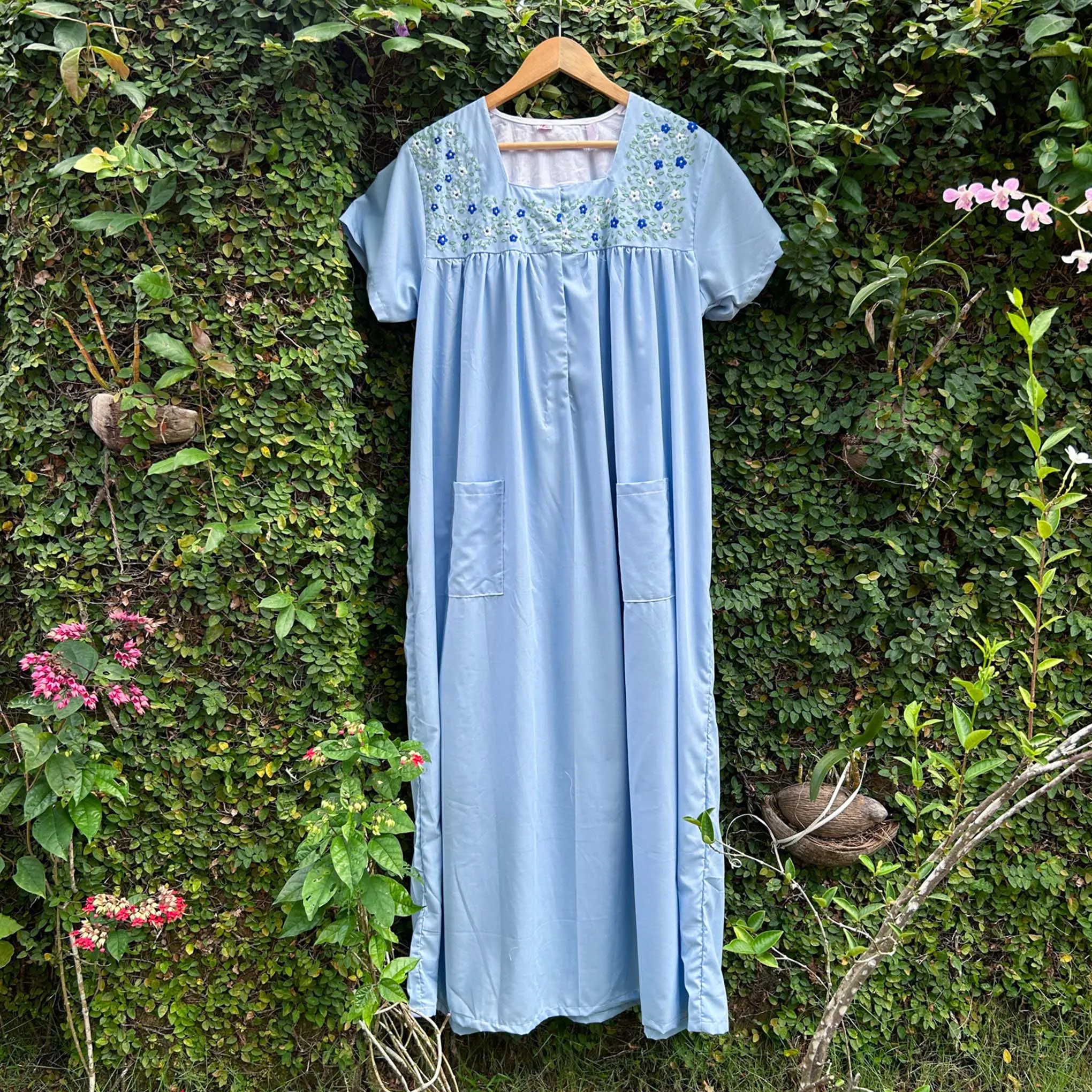 Pretty Floral Embroidered Nighty
