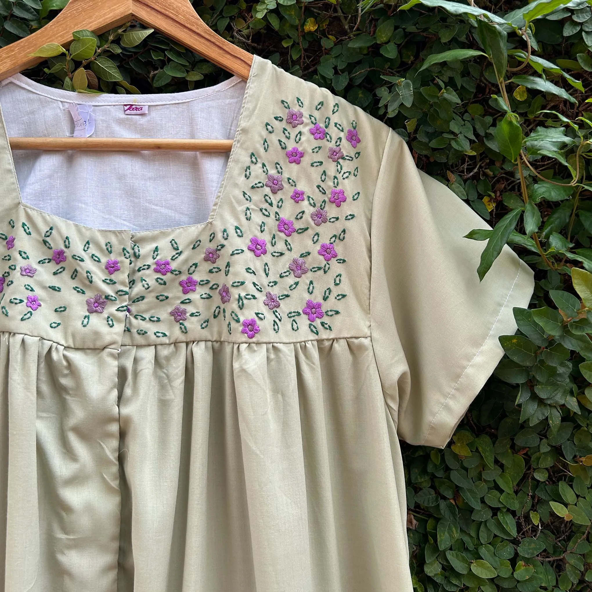 Pretty Floral Embroidered Nighty
