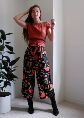 Princess Highway Floral Wide Leg Cropped Trousers - 28