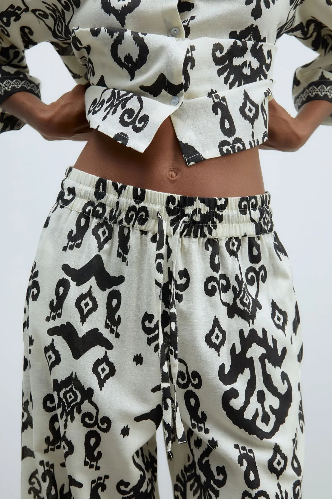 Printed trousers - Print Black