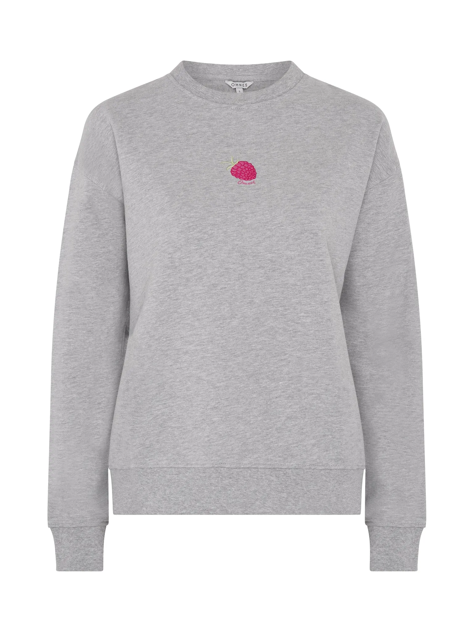 Raspberry Sweatshirt in Grey Marl