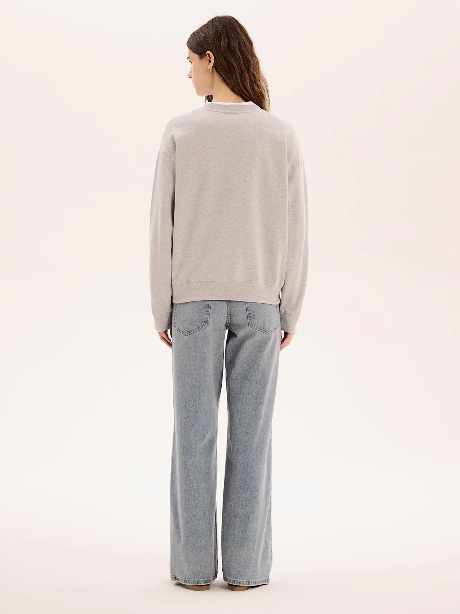 Raspberry Sweatshirt in Grey Marl