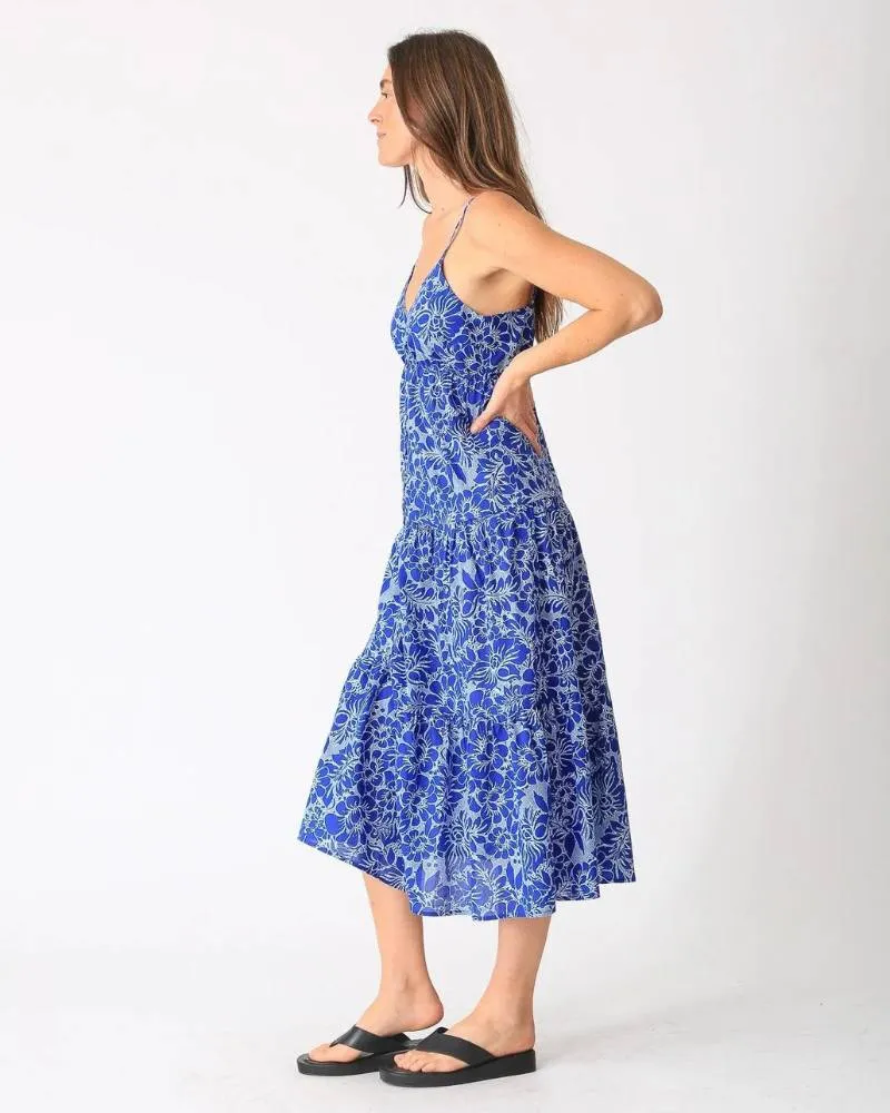 Reagan Dress - Floral Sapphire