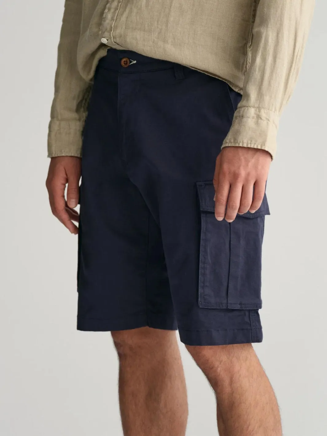 RELAXED TWILL CARGO SHORTS Marine