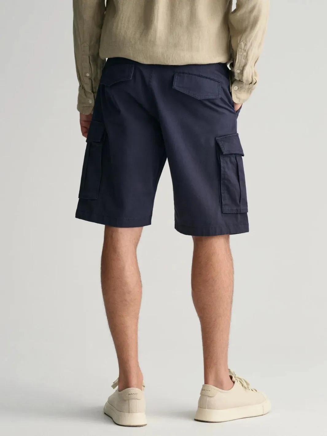 RELAXED TWILL CARGO SHORTS Marine