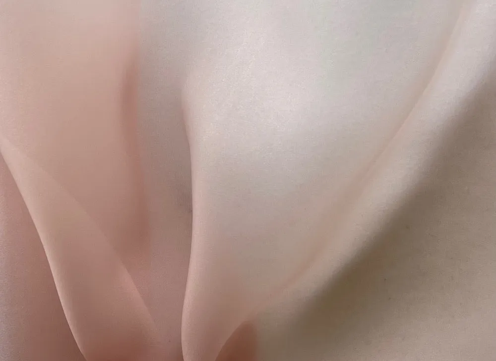 Sheer Sea Shell Pink Crisp Polyester Organza
