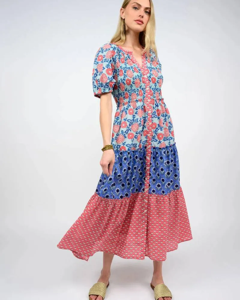 Smocked Floral Tiered Dress