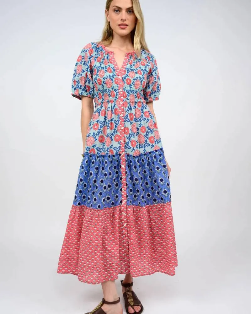 Smocked Floral Tiered Dress