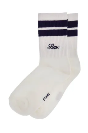 socks with embroidery WP25KSO001 WHITE