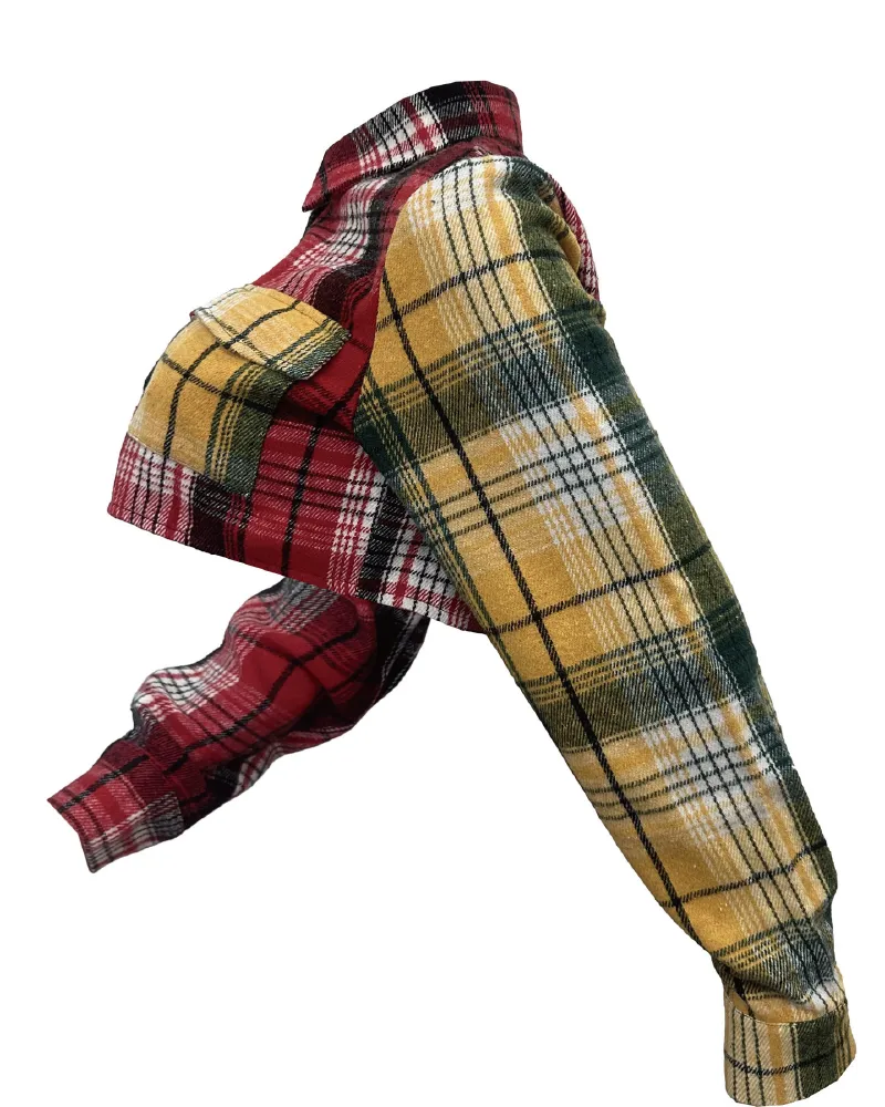 Sofia Crop Flannel Top