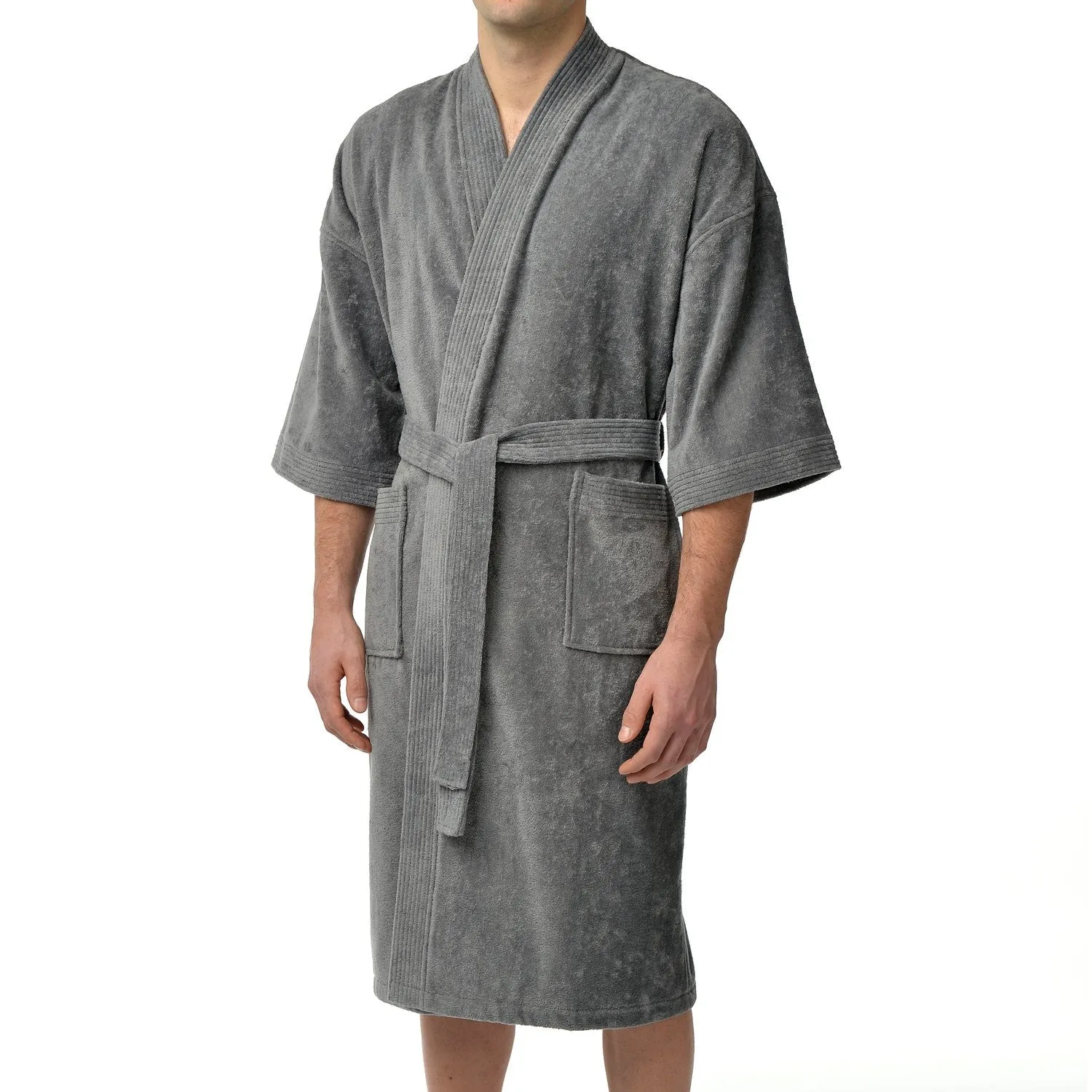Solid Terry Velour Kimono Robe