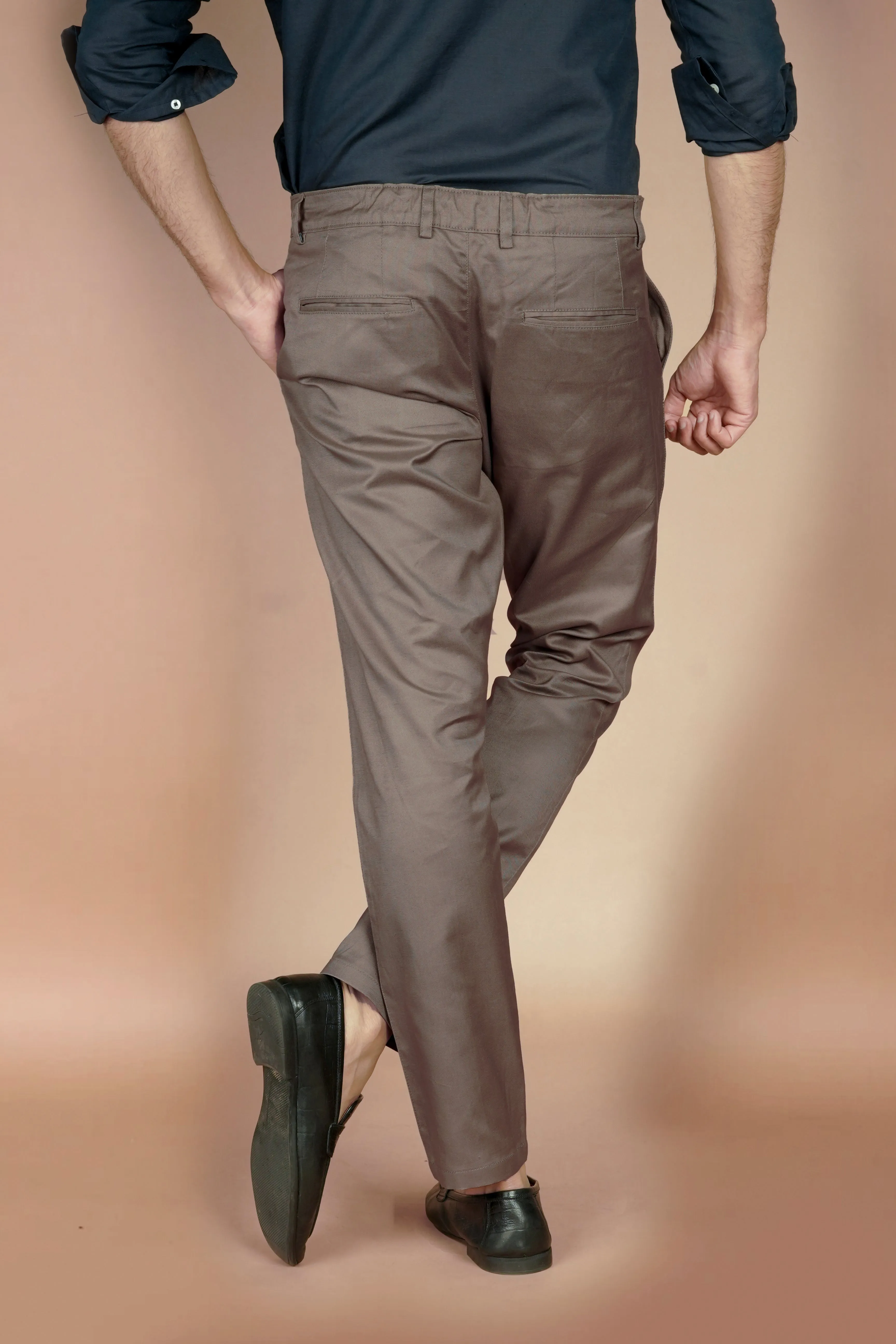 Stone Brown Linen Trousers