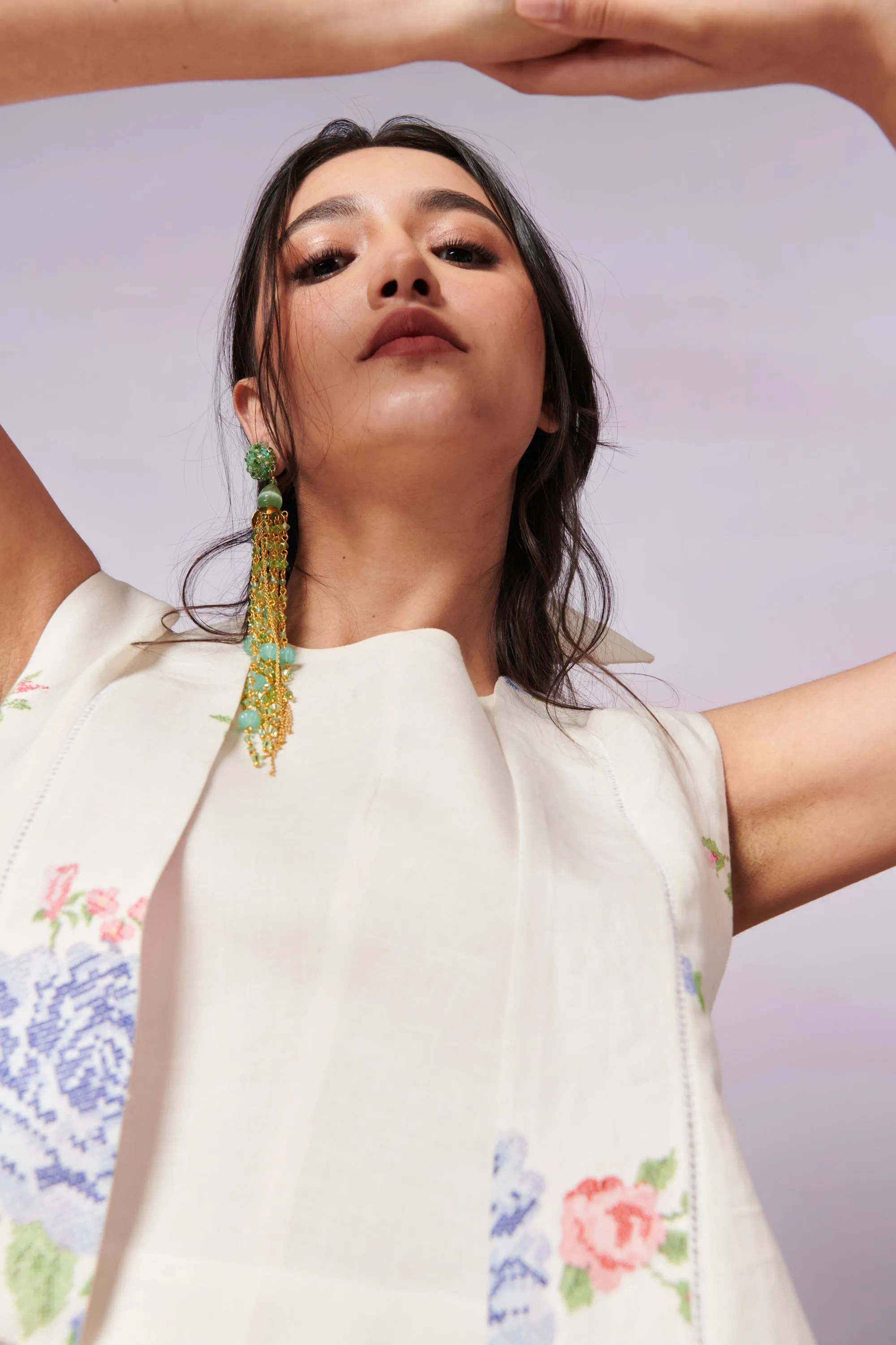 Summer Rose sleeveless Overlay Co-Ord Set