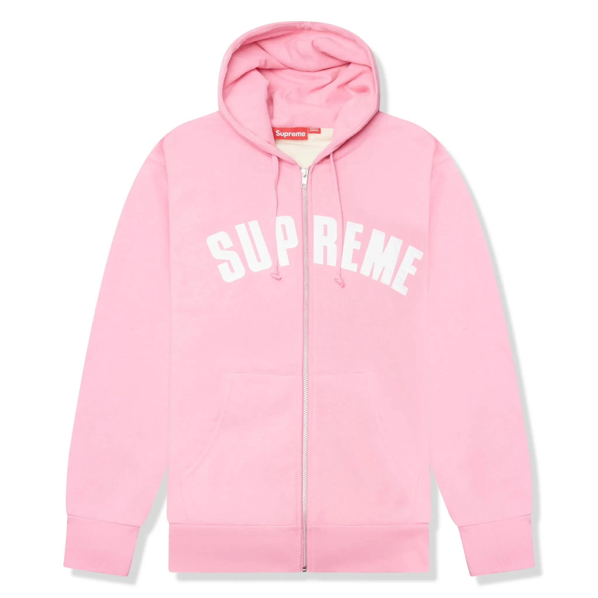 Supreme Arc Thermal Lined Zip-Up Pink Hoodie