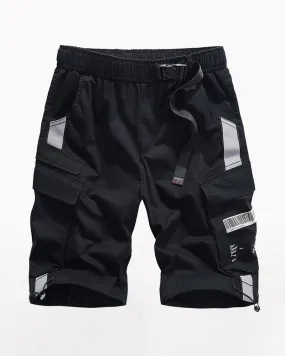 Techwear Reflective Cargo Shorts