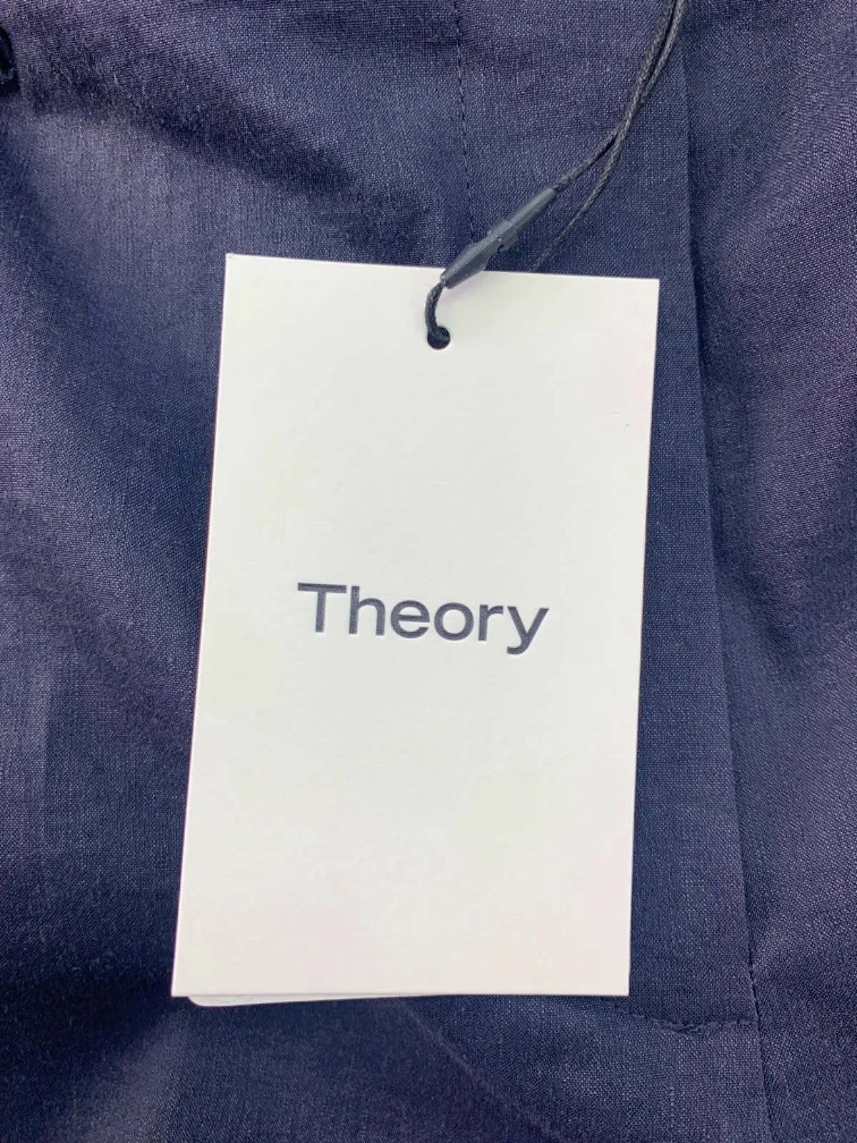 Theory Navy Treeca 4 Eco Crunch Wash Trousers UK 8
